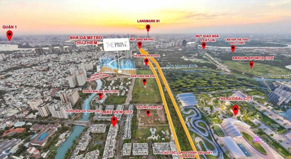 vị trí tiềm năng Senturia An Phú